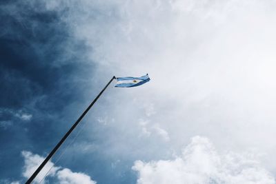 Low angle view of airshow against sky