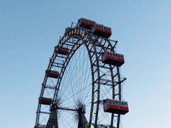 Ferris wheel in vienna on a day with clear blue sky