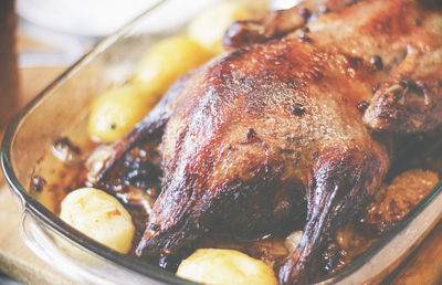 Baked christmas duck