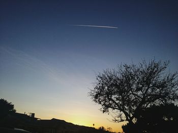 Low angle view of sky at sunset