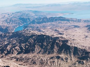 Aerial view of dramatic landscape