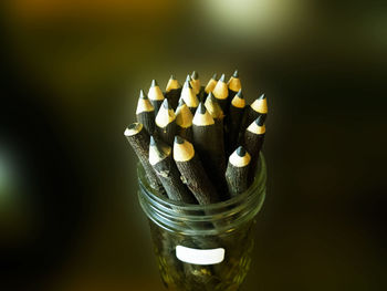 Close-up of cigarette on table