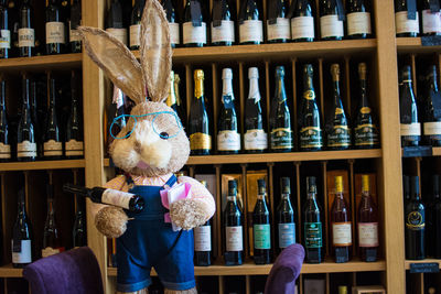 Easter bunny at wine cellar