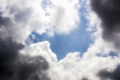 Low angle view of clouds in sky