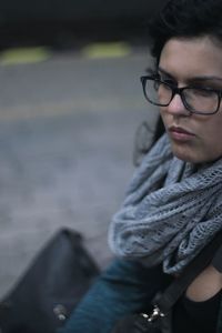 Close-up portrait of young woman