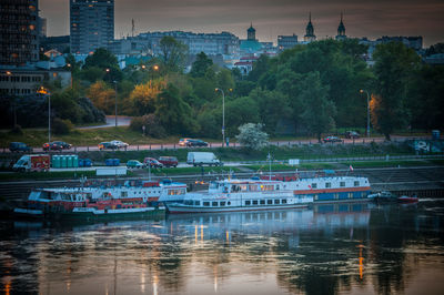 Reflection of buildings in water