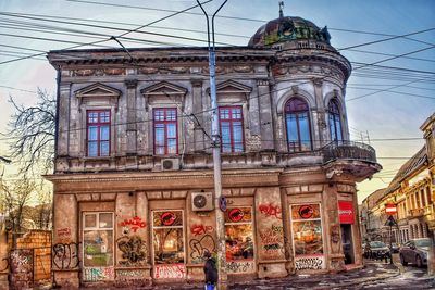 Exterior of old building against sky