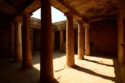 Interior of abandoned building