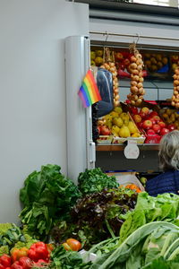 Vegetables for sale in market