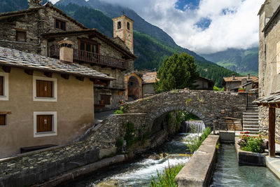 The charming village of chianale in the heart of the alps, italy