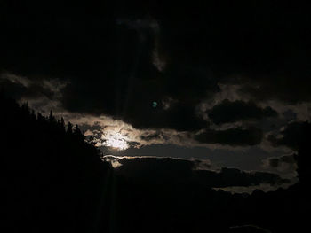 Low angle view of sky at night