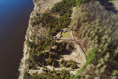 Aerial view of  kaunas lagoon regional park