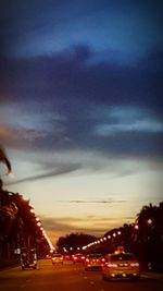 Illuminated street light at night