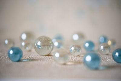 Close-up of eyeglasses on table