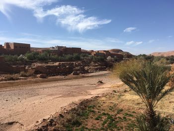 Scenic view of desert landscape against sky