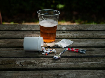 Close-up of drink on table