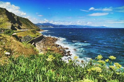 Scenic view of sea against sky