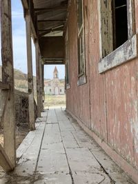 Corridor of old building in lobitos 