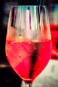 Close-up of red wine