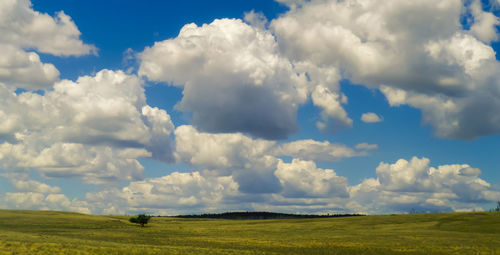 Panoramic view of landscape against sky