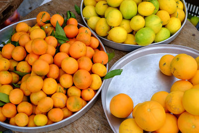 Close-up of fruits for sale at market stall