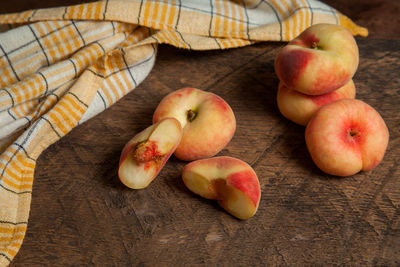 Close-up of apples on table