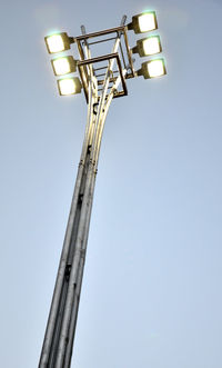 Low angle view of built structure against clear sky