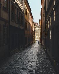 Narrow alley in city