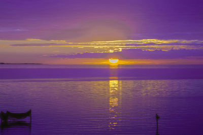 Dramatic sky over calm sea