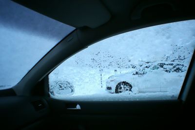Sunset seen through train window