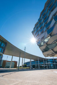 Low angle view of building against clear sky