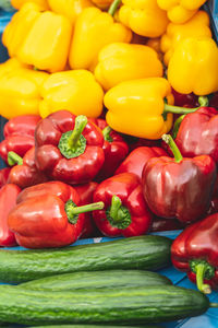 Close-up of bell peppers for sale