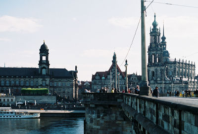 Bridge over river in city