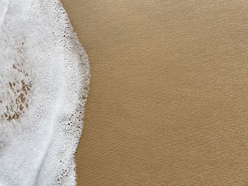 Directly above shot of sand on beach