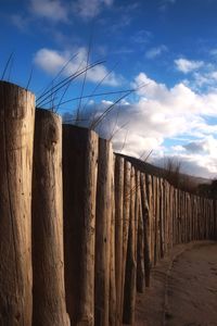 Fence against sky