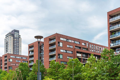 Low angle view of buildings against sky