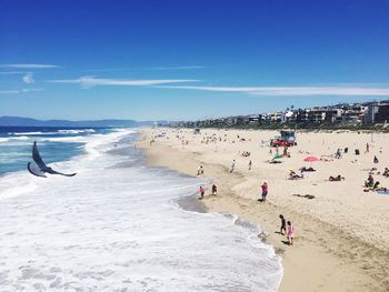 Tourists enjoying at beach