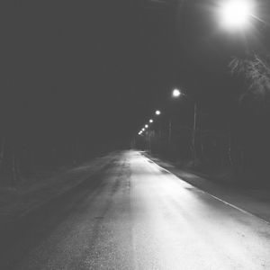 Empty road at night