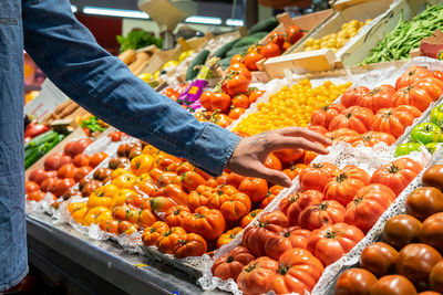 Fruits for sale at market stall