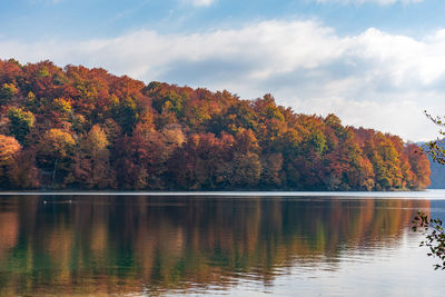 Beautiful autumn landscape in plitvice lakes national park in croatia