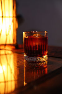 Close-up of drink on table