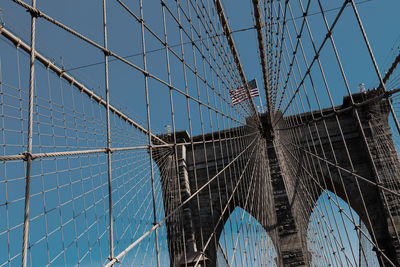 View of suspension bridge against sky