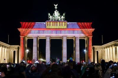 Group of people at night