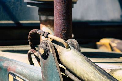 Close-up of rusty chain