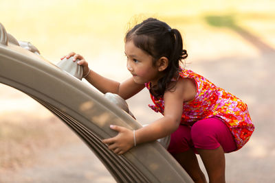 Cute girl looking away