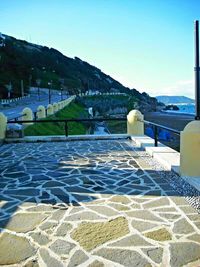 View of sea against blue sky