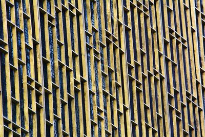 Full frame shot of patterned metal grate