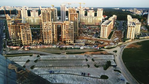 High angle view of cityscape