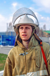 Young man wearing hat outdoors