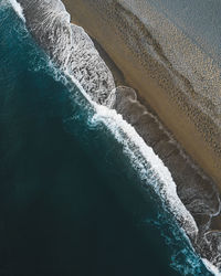 High angle view of beach